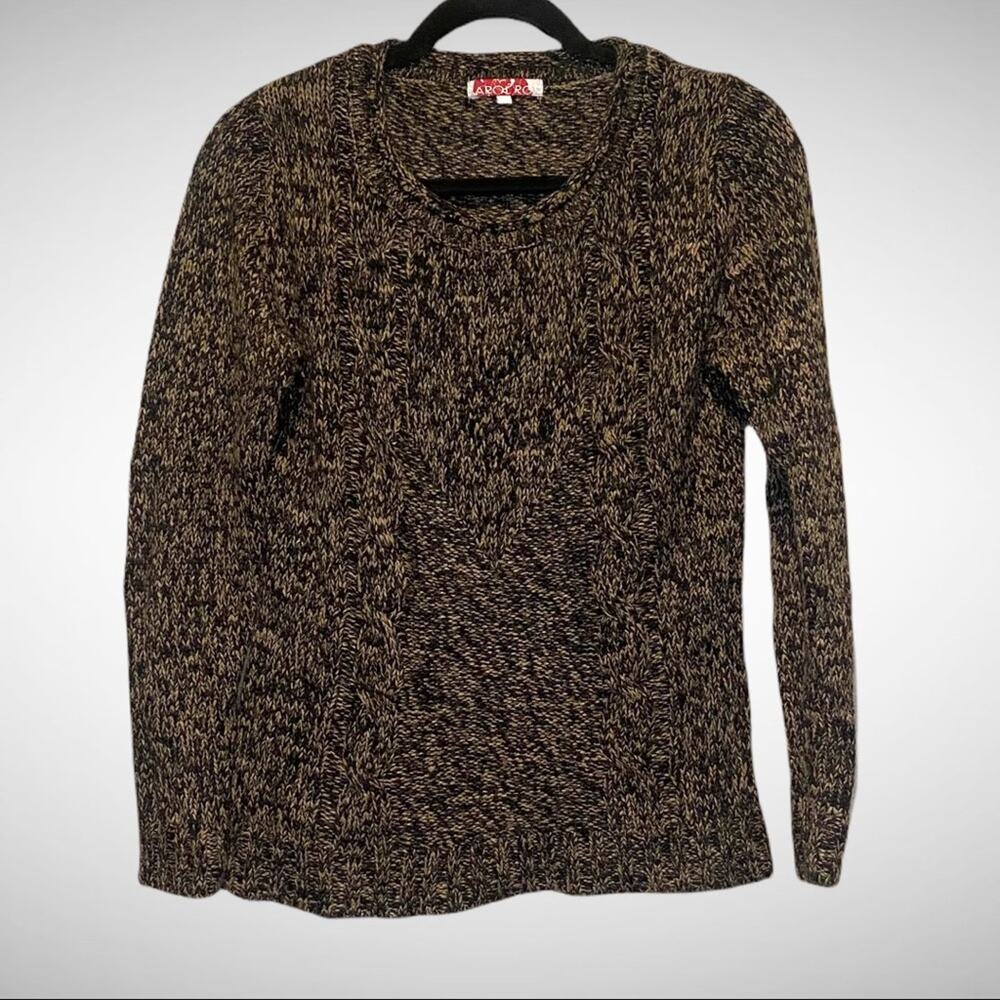 Carol Rose Marled Knit rolled collar Sweater size M